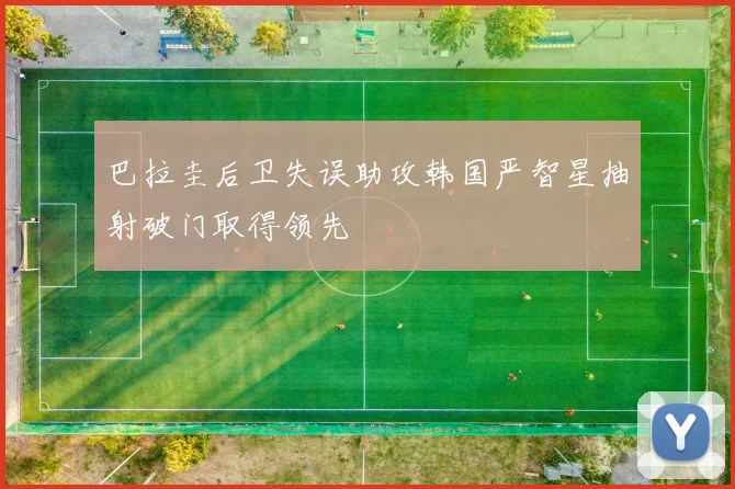 巴拉圭后卫失误助攻韩国严智星抽射破门取得领先